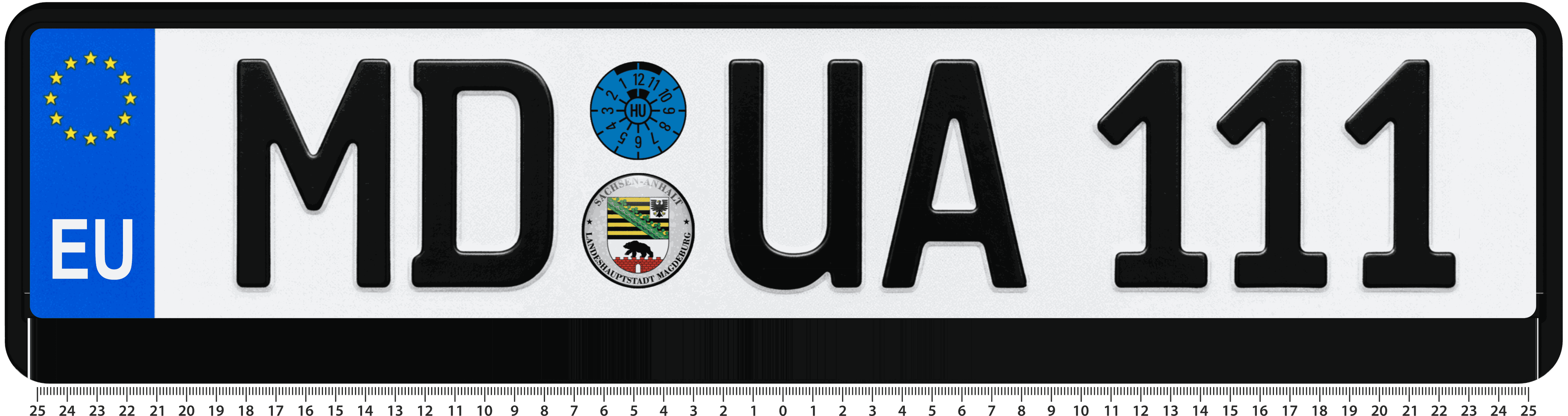 Licence plate holder, black frame